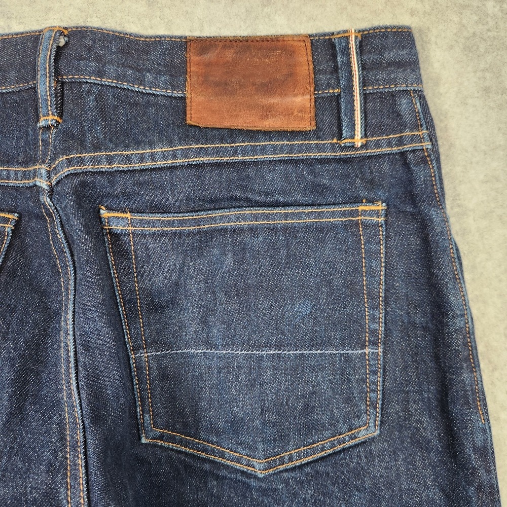 Gustin Selvedge Jeans 32x30 Blue Dark Wash Indigo Red Line Slim Fit Made In USA - Picture 5 of 16
